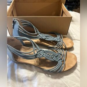 Adam Tucker By Me Too Sandals Womens 10 M Cali Strappy K211300 Blue Synthetic